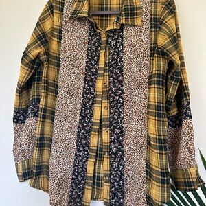 Gimmicks by BKE Mustard Plaid Shirt